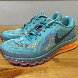 Nike Airmax 2014 Jade Grey Atomic Orange Sneakers